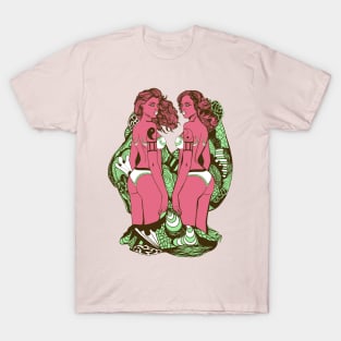 Pink Mint Gemini Beauty T-Shirt